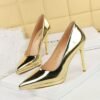 BIGTREE SHOES 3255-7 European and American Style Banquet High Heels Stiletto Heel Platform Low-Cut Pointed-Toe Shoes Women's Shoes High Heels