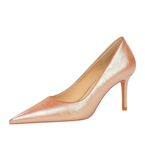 Bigtree Shoes 3391-A9 European and American Style Retro Fashion Women's Shoes Banquet High Heels Spring and Autumn Stiletto High Heel Shallow Mouth Pointed Shoes