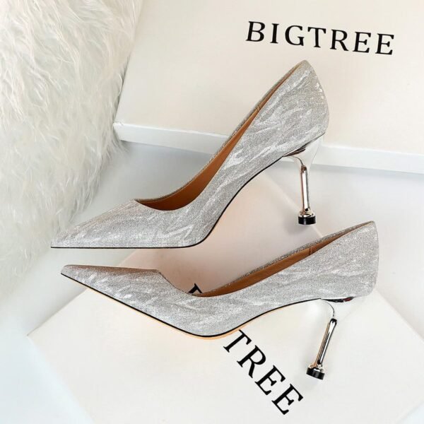 0755-A6Fashion high heel women's pointed shoes-Bigtree shoes