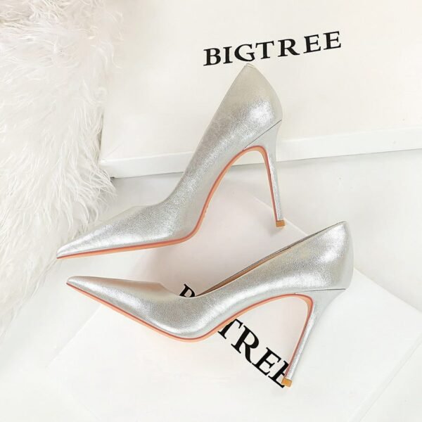 a554029b92a27871fbfb5d05a0a86e4c BIGTREE SHOES 3391-9 Retro European American Style Elegant Banquet High Heels Women's Shoes Stiletto Heel Shallow Mouth Pointed High Heel Pumps