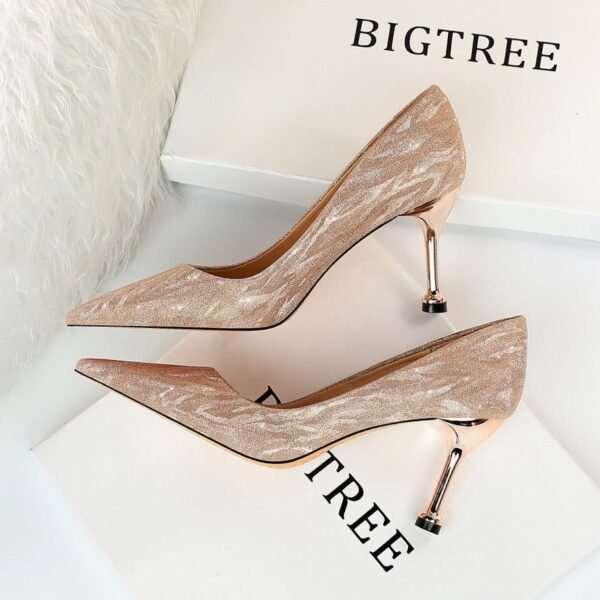 0755-A6Fashion high heel women's pointed shoes-Bigtree shoes