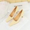 big tree shoes 6183-5 European and American Style Retro Women's Shoes Stiletto Heel Shallow Mouth Square Toe Simple Pedicure Slimming Spring and Autumn Single-Layer Shoes Women