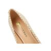 9283-1 European and American style houndstooth high-heeled high-heeled shallow-pointed pearl chain plaid women's shoes