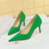BIGTREE SHOES 3391-A10 European and American Style Fashion Simple Women's Shoes High Heels Stiletto Heel Shallow Mouth Pointed Toe New Spring and Autumn Shoes