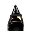 BIGTREE SHOES 3391-k56 High Heels Women's Shoes Stiletto Heel Shallow Mouth Pointed Snakeskin Patent Leather Metal Buckle Decoration Pumps Women