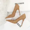 3169-2 European and American pointed women's shoes-Bigtree shoes