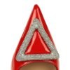 Bigtree Shoes 6122-8 K36 Banquet Women's Shoes Patent Leather Low-Cut Pointed-Toe Super High Heel Triangle Metal Rhinestone Buckle High Heel Pumps