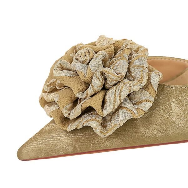 BIGTREE SHOES 8238-H55 National Style Women's Shoes Banquet High Heels Stiletto Heel Shallow Mouth Pointed Toe Side Hollow out Flowers Floral Pumps