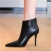 c497f3e515f7ddf13c1a2849eca38c7c-20250912-032036 1619-6Warm black women's ankle boots, thin high heels, high heels-Bigtree shoes