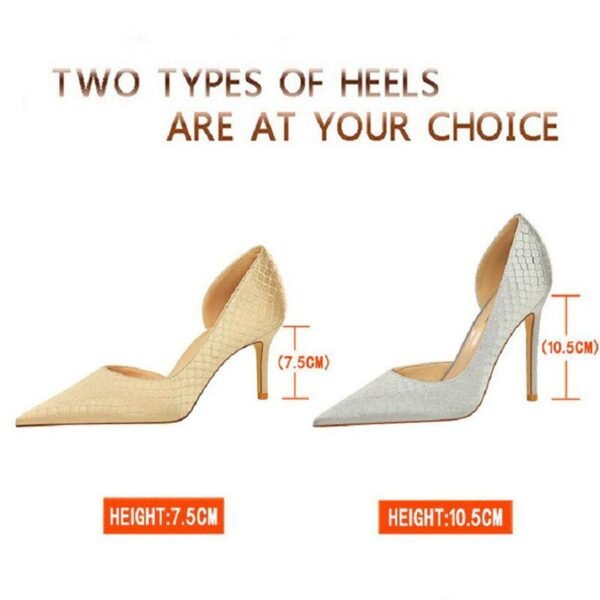 3165-A1Snake women's high heels green high heels pointed non-slip women's shoes -Bigtree shoes