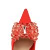 Bigtree Shoes 18249-ah27 European and American Style Banquet High Heels Light Luxury Women's Shoes Satin Shallow Mouth Pointed-Toe Bowknot High Heel Pumps