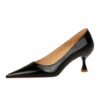 1961-1Women's Korean fashion simple high heels pointed high heels-Bigtree shoes