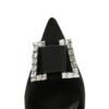 d82c96d72241afa71e58a60c0865ec90 BIGTREE SHOES 9511-K73 Banquet High Heels Stiletto Heel European and American Style Women's Shoes Suede Shallow Mouth Pointed-Toe Metal Rhinestone Buckle Pumps Women