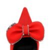 BIGTREE SHOES 9511-h31 Light Luxury Banquet High Heels Stiletto Suede Shallow Mouth Pointed Toe Rhinestone Bow Super High Heel Shoes Women