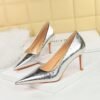 Bigtree Shoes 3391-A7 Retro European American Style Banquet Women's Shoes Stiletto Heel Shallow Mouth Pointed High Heel Shoes Spring New Shoes