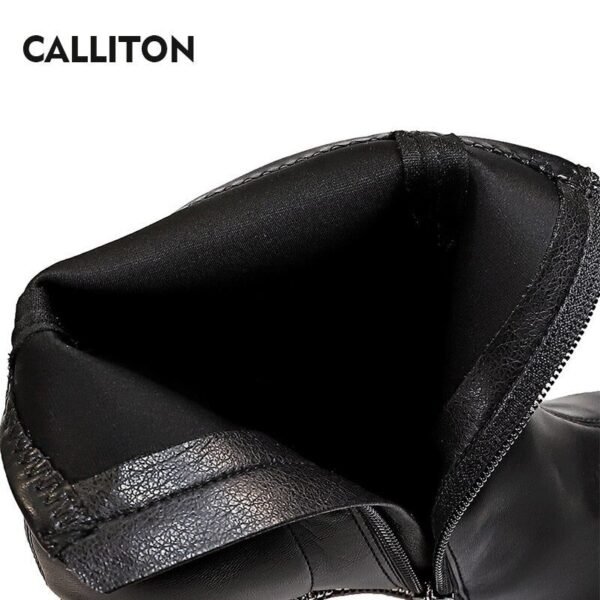 1838-3 Zipper Slender High Heel Short Sleeve Black Ankle Women's Rhinestone Short Boots-Bigtree shoes