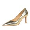 Bigtree Shoes 3391-A7 Retro European American Style Banquet Women's Shoes Stiletto Heel Shallow Mouth Pointed High Heel Shoes Spring New Shoes