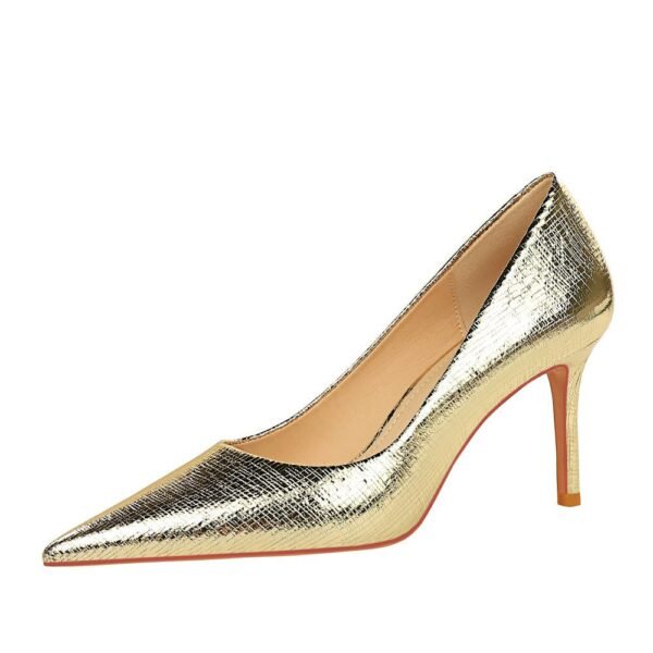 Bigtree Shoes 3391-A7 Retro European American Style Banquet Women's Shoes Stiletto Heel Shallow Mouth Pointed High Heel Shoes Spring New Shoes