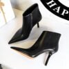 e62b150e56e00638723f91adcbdf1746-20250912-032035 1619-6Warm black women's ankle boots, thin high heels, high heels-Bigtree shoes