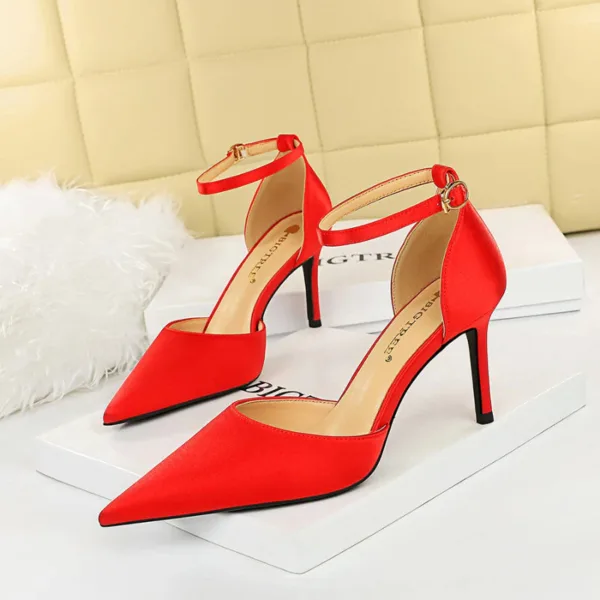 3091-1Fashion high heel women's pointed shoes-Bigtree shoes