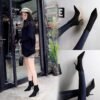 Bigtree Shoes 8788-1 European and American Style Ankle Boots Stiletto Heel Pointed Stretch Lycra  Thinner Ankle Boots Skinny Boots