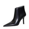 BIG TREE SHOES 1619-6 European and American Style Fashion Thinner Super High Heel Pointed Winter Side Zipper Female Boots Ankle Boots