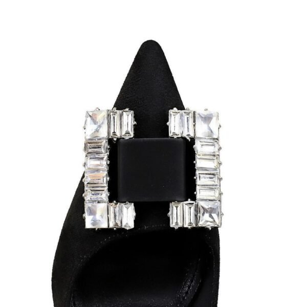 BIGTREE SHOES 9511-K75Shallow Pointed Toe Square Rhinestone Single Shoes High Heels