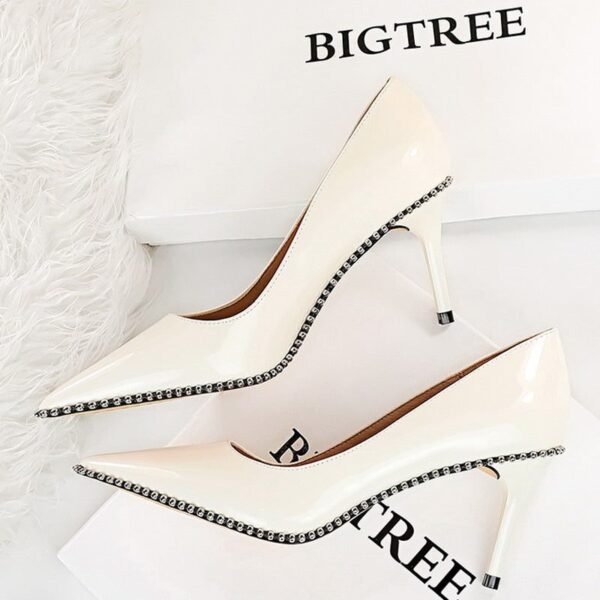 9611-A2Fashion high heel women's pointed shoes-Bigtree shoes