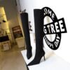 f57d4f8a922d75622e0d1a9913ca35a1 BIG TREE SHOES 315-a6 European and American Style Winter Fashion Simple Stiletto Heel Pointed Toe Slender Slimming Pedicure Suede over-the-Knee Boots