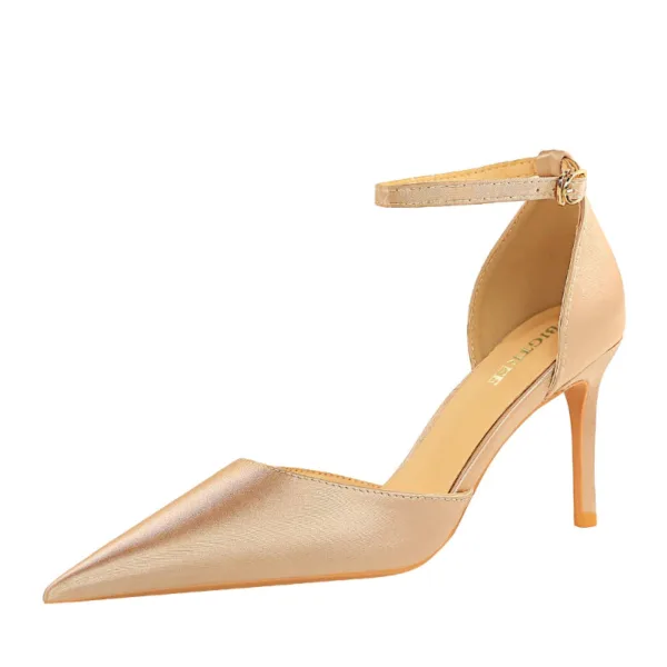 3091-1Fashion high heel women's pointed shoes-Bigtree shoes