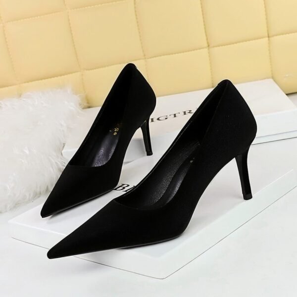 BIGTREE SHOES 3391-A10 European and American Style Fashion Simple Women's Shoes High Heels Stiletto Heel Shallow Mouth Pointed Toe New Spring and Autumn Shoes