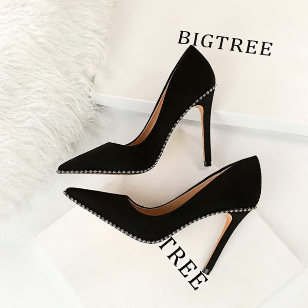 1829-5Simple and fashionable European and American pointed women's shoes-Bigtree shoes