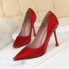 1823-1 European and American pointed women's shoes-Bigtree shoes