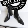 BIGTREE 578-2 European and American style retro simple thick heel medium heel versatile women's boots short boots pointed rear zipper winter short boots