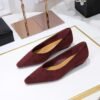 BIGTREE 3683-15 European and American style versatile daily simple and comfortable suede pointed head shallow mouth low heel wedge heel single shoes women's single shoes