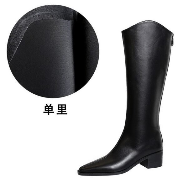 BIGTREE 578-8 European and American style fashion simple high top women's boots thick heel middle heel winter versatile high boots vintage knight boots