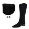 Product image BIGTREE 578-7 European and American style banquet tall boots suede medium heel thick heel fashion simple versatile tall women's boots knight boots