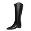 BIGTREE 578-8 European and American style fashion simple high top women's boots thick heel middle heel winter versatile high boots vintage knight boots