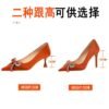 BIGTREE 1961-H61 European and American style light luxury rhinestone bow pointed head thin heel middle heel satin single shoes wine glass and women's single shoes