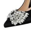 BIGTREE 3255-H72 Super high heel Xishi velvet mature sexy high heels rhinestone bow thin heel waterproof table women's single shoes