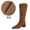 Product image BIGTREE 578-7 European and American style banquet tall boots suede medium heel thick heel fashion simple versatile tall women's boots knight boots