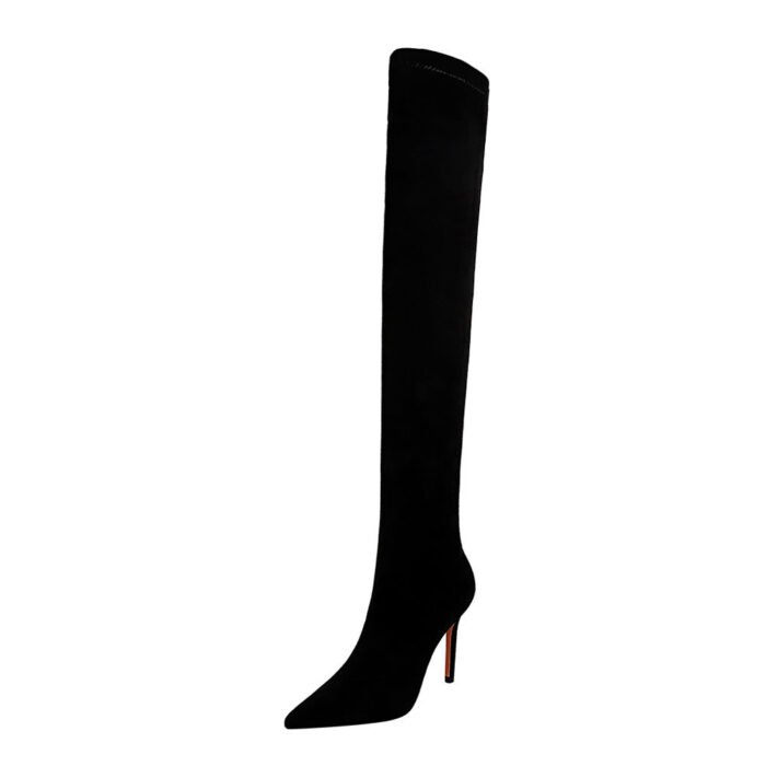 BIG TREE SHOES 315-6 European and American Fashion Minimalist Winter Women's Boots Stiletto Heel Suede Sexy Nightclubs Thinner over-the-Knee Boots - Image 5