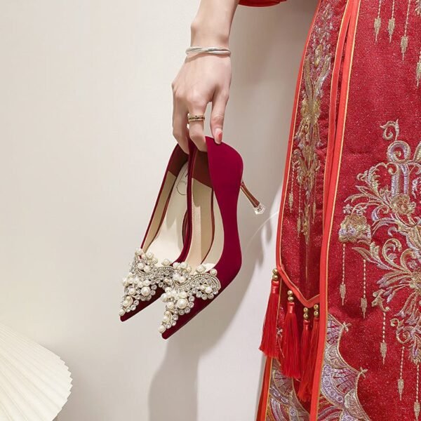 035f73fee5e3c913102c44e47f0f7316_372a5c58-e158-4975-ab03-5b65b9460e55 C888-12 Red Wedding Shoes Bridal Shoes Women's 2022 Spring New High Heels Xiuhe Main Wedding Dress Not Tired Feet Single