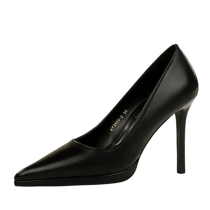 BIGTREE SHOES 3255-2 European and American Style Fashion Banquet Women's Shoes Stiletto Heel Waterproof Platform Low-Cut Pointed-Toe Shoes Women's High Heels - Image 5