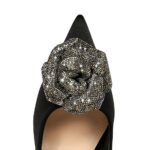 BIGTREE SHOES 18249-H52 European and American High Heels Women's Shoes Stiletto Heel Satin Shallow Mouth Pointed Toe Rhinestone Rose Pumps - Image 3