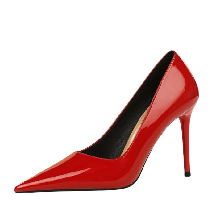 6122-8Fashion New Women Simple Stiletto High Heel Shallow Pointed Women Single Shoes High Heels Wedding Party Pumps Women Shoes-Bigtree shoes - Image 5