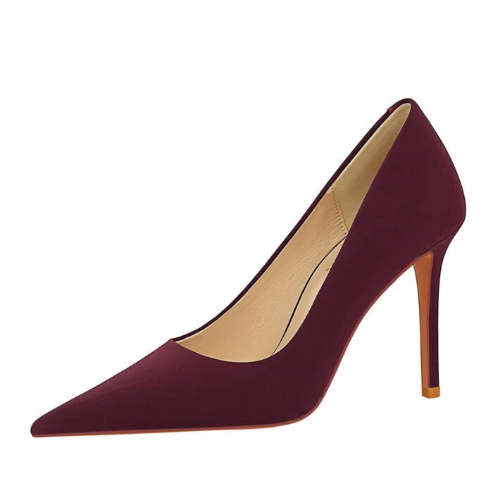BIGTREE SHOES 3391-10 European and American Fashion Sexy Nightclubs Thinner Super High Heel Women's Shoes Stiletto Low-Cut Pointed Toe Simple High Heels - Image 5