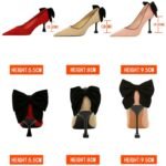 17175-A2Bowknot women's high heel shoes with pointed suede-Bigtree shoes - Image 2