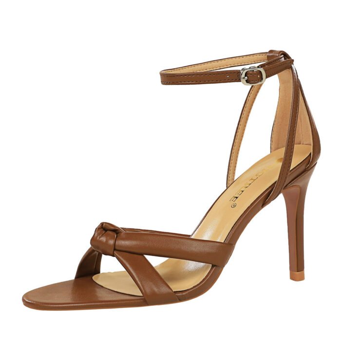 927-A6 European and American Style Fashion High Heel Hollow-out Open Toe Cross Strap Summer High Heels Women's Shoes with Sandals Women BIG TREE SHOES - Image 5