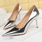 9236-8Patent leather women's shoes fashion wedding shoes stiletto shoes-Bigtree shoes